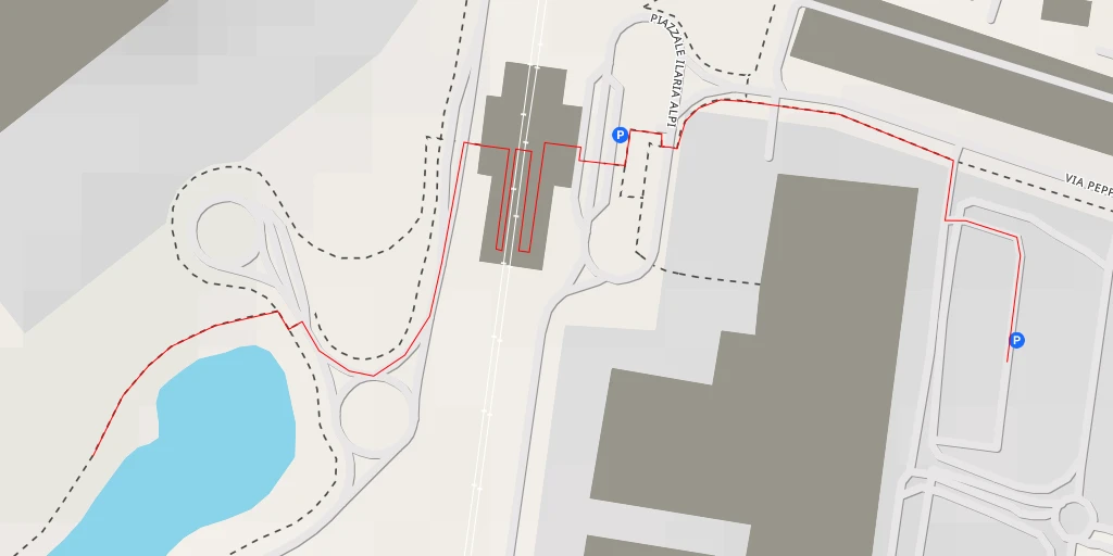 Map of the trail for Ospedale dell'Angelo - Via Papa Giovanni Paolo II - Venezia