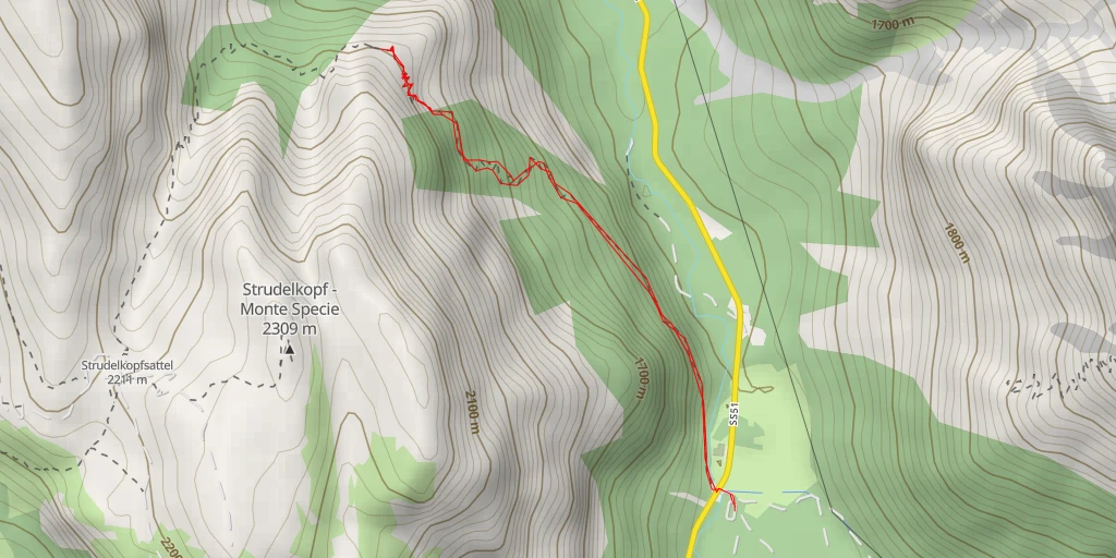 Map of the trail for Tunnel