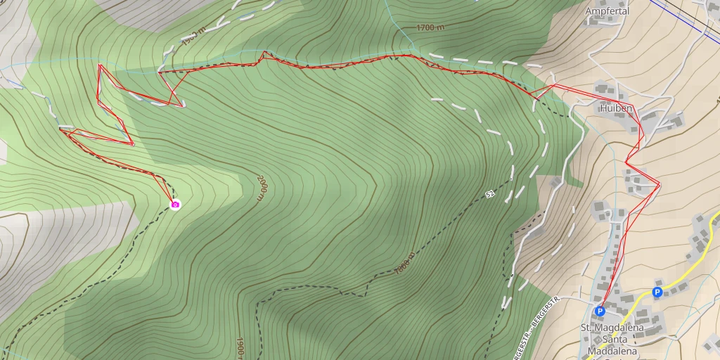 Map of the trail for Almweg2000 - Gsies - Valle di Casies