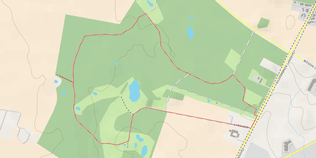 Map of the trail for Fløjterupvej