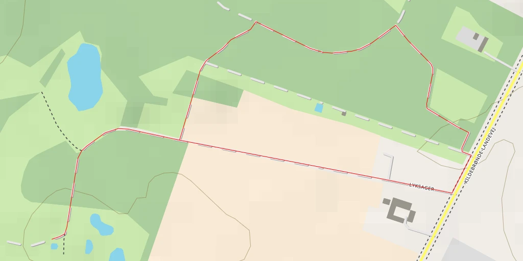 Map of the trail for Lyksager