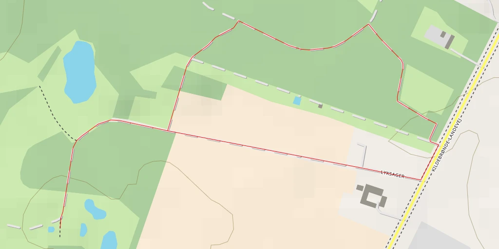 Map of the trail for Lyksager