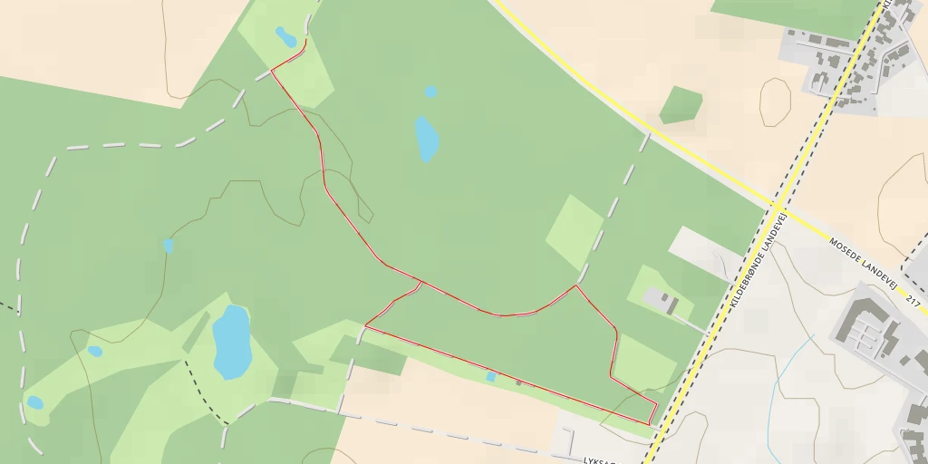 Map of the trail for Tune Landevej - Tune Landevej