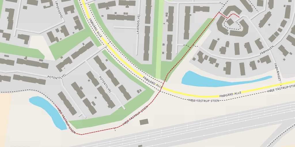 Map of the trail for Høje Tåstrup Stien - Høje Tåstrup Stien