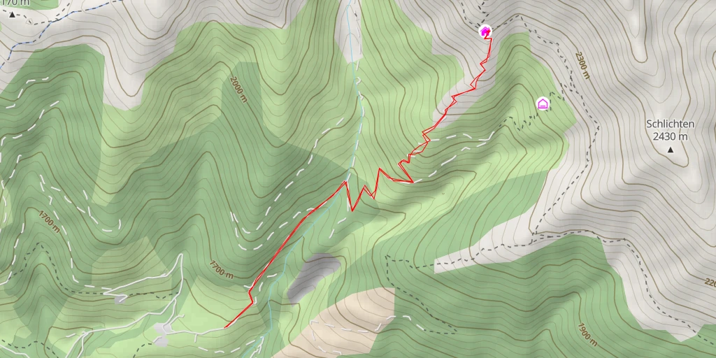 Carte de l'itinéraire :  Bonner Hütte - Rifugio Bonner
