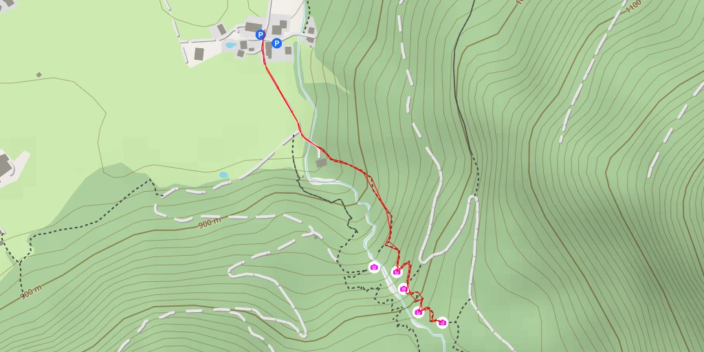 Map of the trail for Albert-Schell-Kanzel
