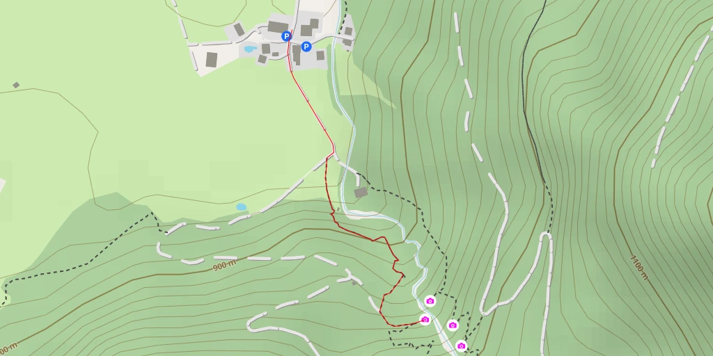 Map of the trail for Wasserfallblick