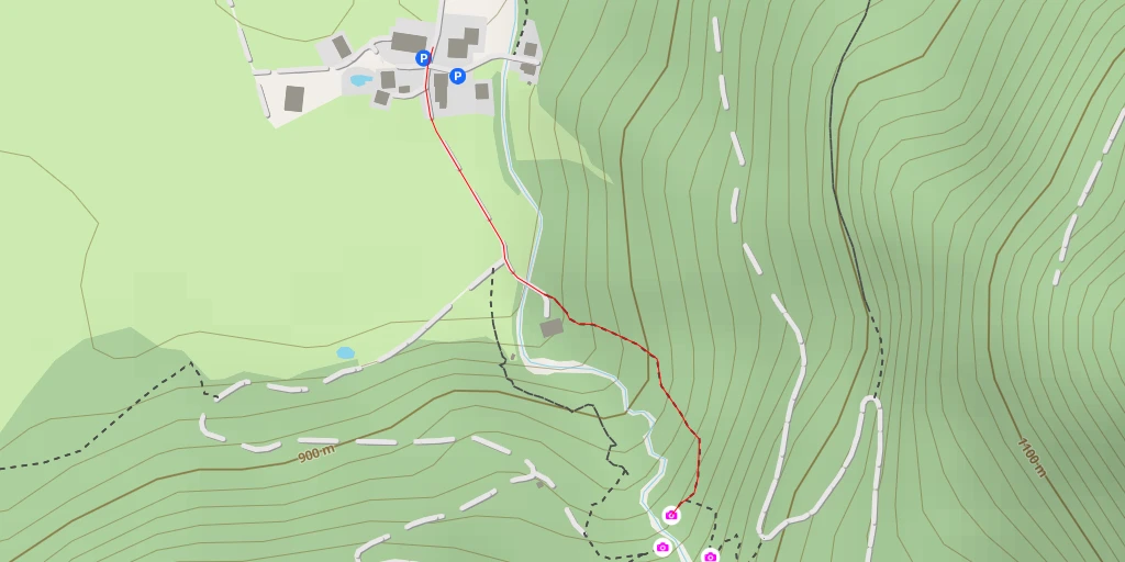 Map of the trail for Wasserfallblick