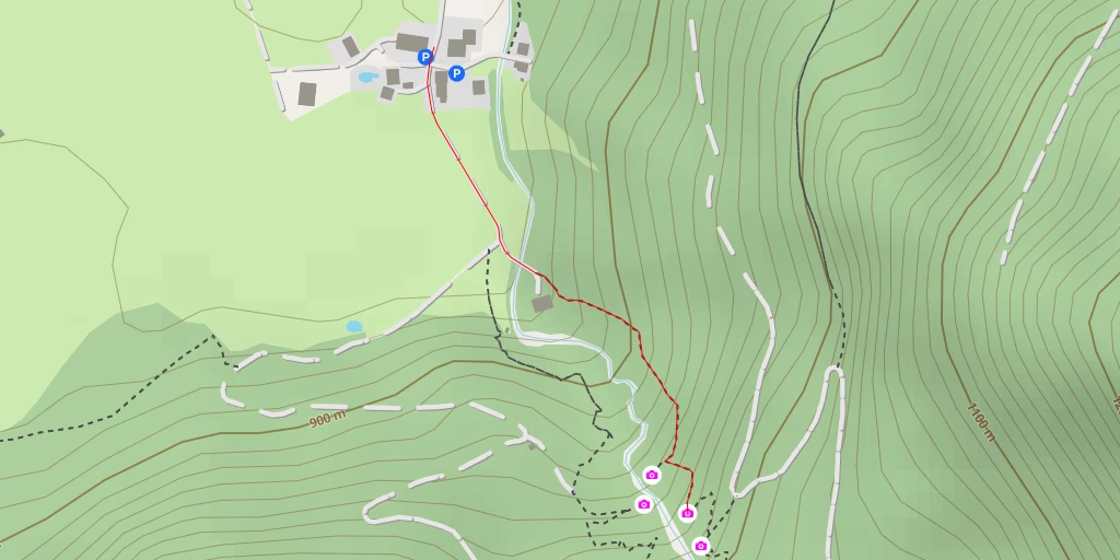 Carte de l'itinéraire :  Wasserfallblick