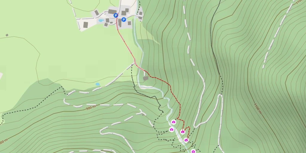 Carte de l'itinéraire :  Wasserfallblick