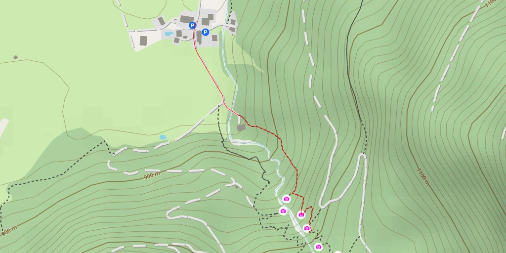 Map of the trail for Wasserfallblick