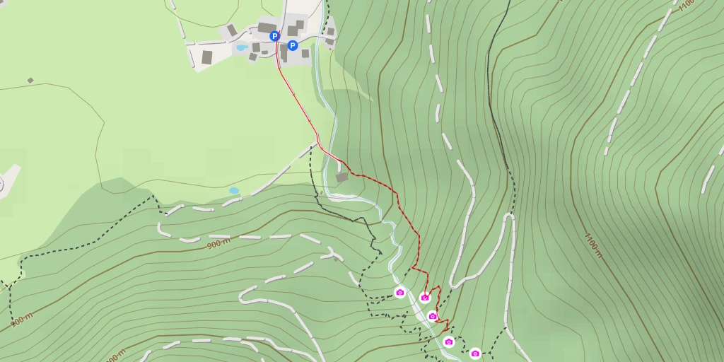 Map of the trail for Wasserfallkanzel