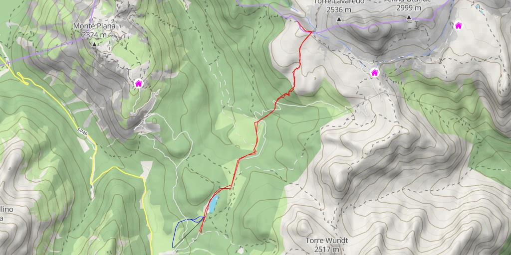 Map of the trail for Col di Mezzo