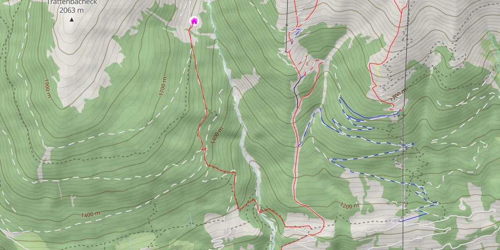 Map of the trail for Steineralm