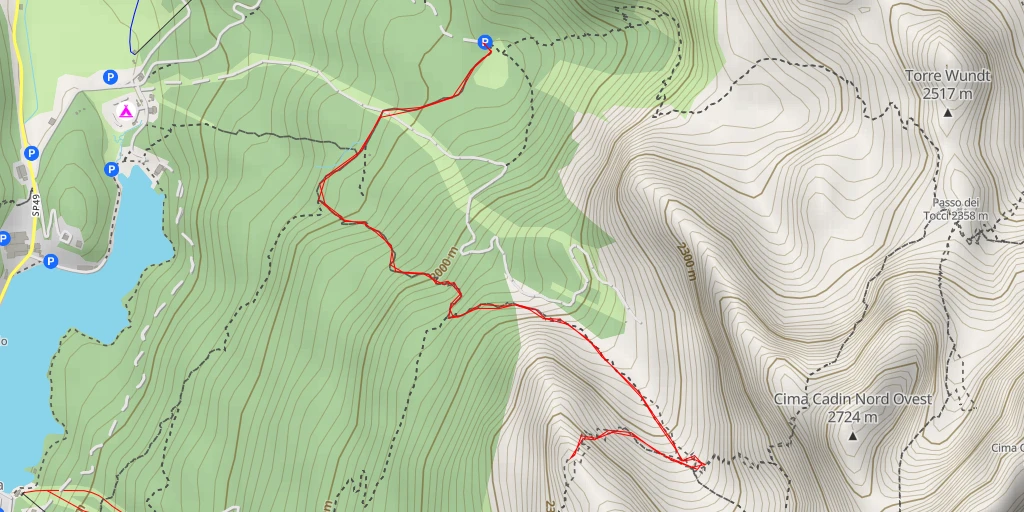Map of the trail for Coston di S.Angelo