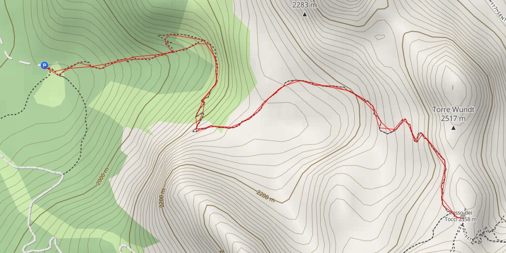 Map of the trail for Rifugio Fonda Savio