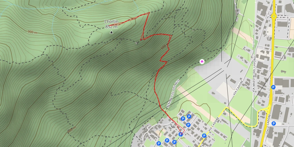 Carte de l'itinéraire :  I Fortin