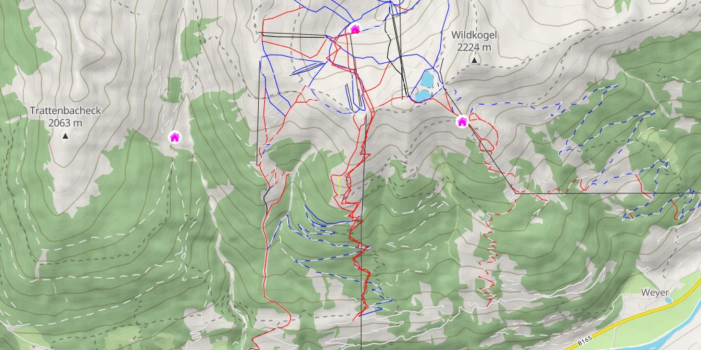 Carte de l'itinéraire :  Schutzhütte Rettenstein