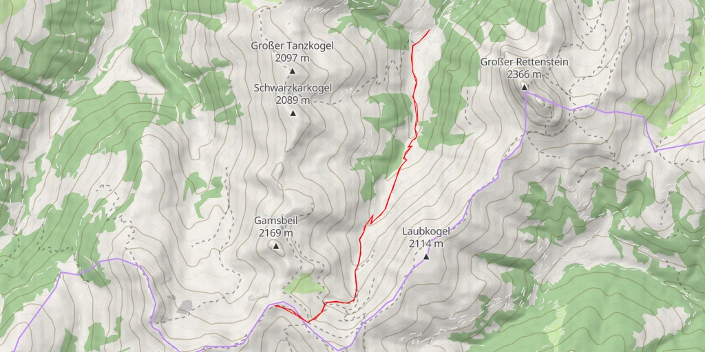 Map of the trail for Geige