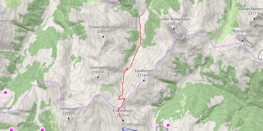 Carte de l'itinéraire :  Frühmesser