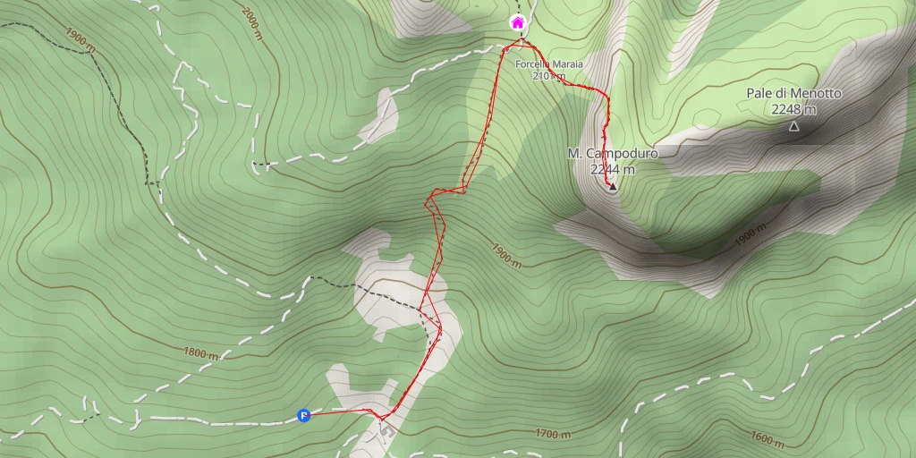 Map of the trail for M. Campoduro