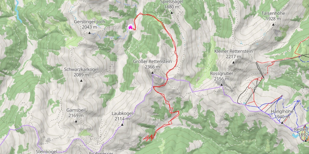 Carte de l'itinéraire :  