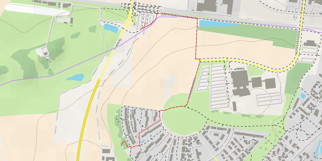 Map of the trail for Kongeskrænten