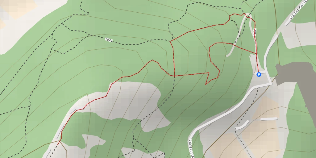 Map of the trail for San Paolo al Monte - Vittorio Veneto