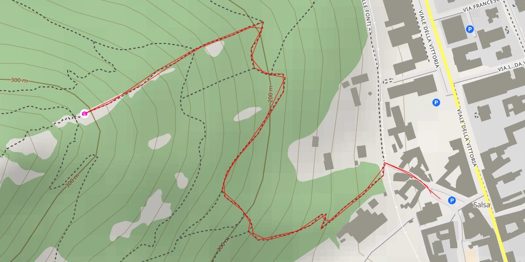 Map of the trail for Croce Monte Altare - Vittorio Veneto