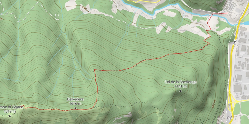 Carte de l'itinéraire :  Réce Del Gat