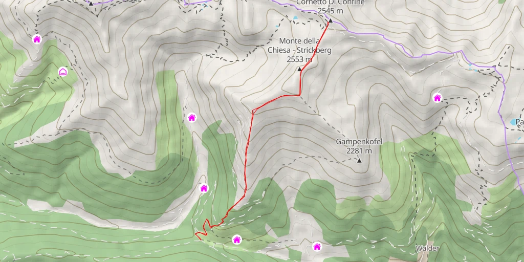 Map of the trail for Marchhütte