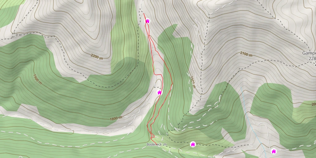 Map of the trail for Steinberghütte