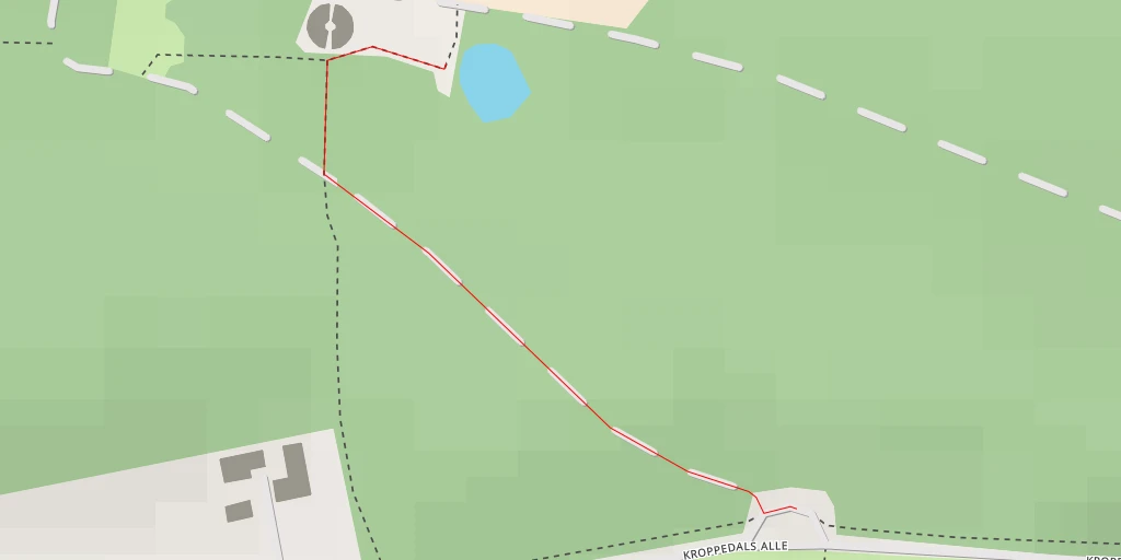 Map of the trail for Kroppedals Alle