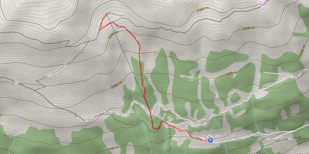 Map of the trail for 12A - Sankt Jakob in Defereggen
