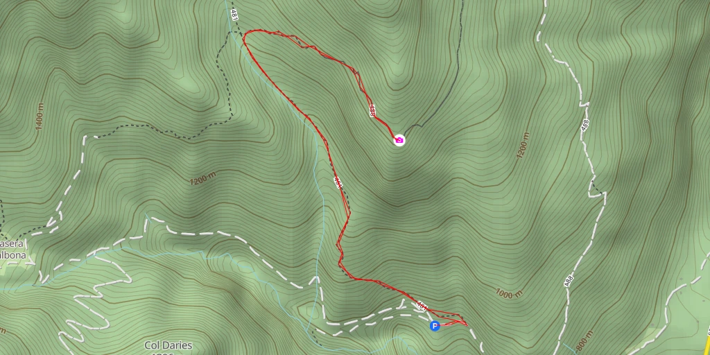 Map of the trail for Pian de Forca - Ospitale di Cadore