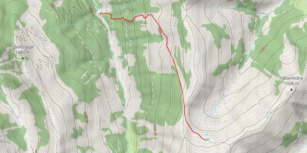 Map of the trail for Blaue Lacke