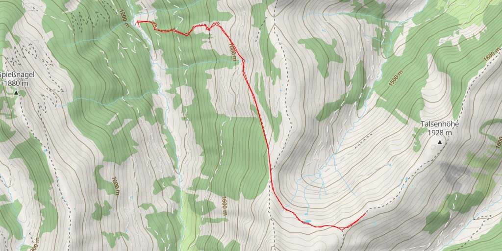 Map of the trail for Gauxweg - Gauxweg