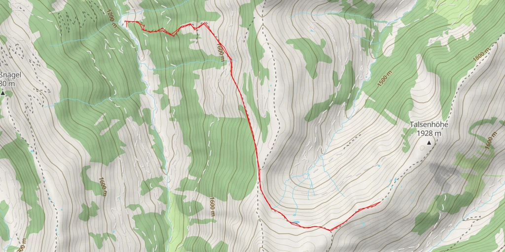 Map of the trail for Gauxweg - Gauxweg