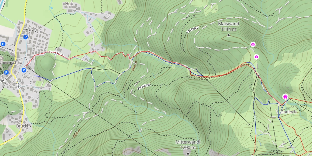 Map of the trail for Liftstüberl