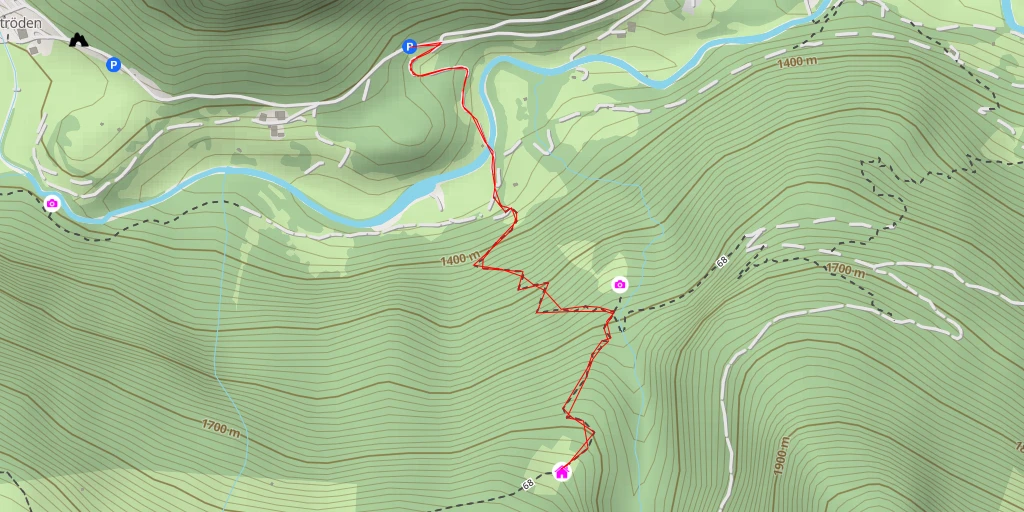 Map of the trail for Stockachalm