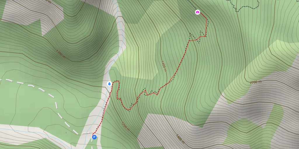 Map of the trail for La Pausa del Nonno - Calalzo di Cadore