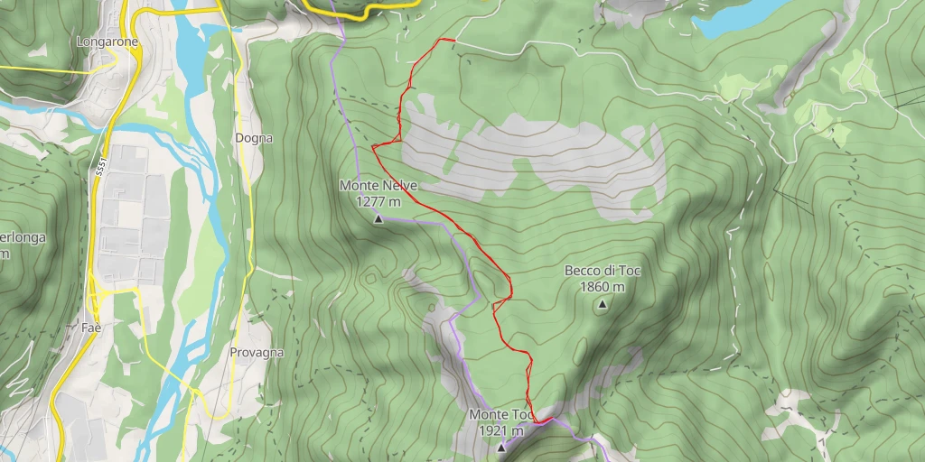 Carte de l'itinéraire :  Cima Mora