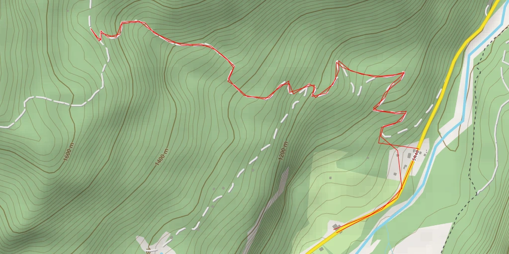 Map of the trail for Tabià del Monego
