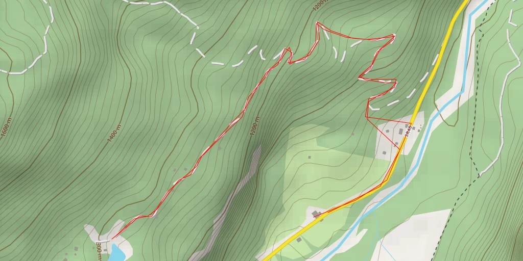 Map of the trail for Via Valle Ansiei