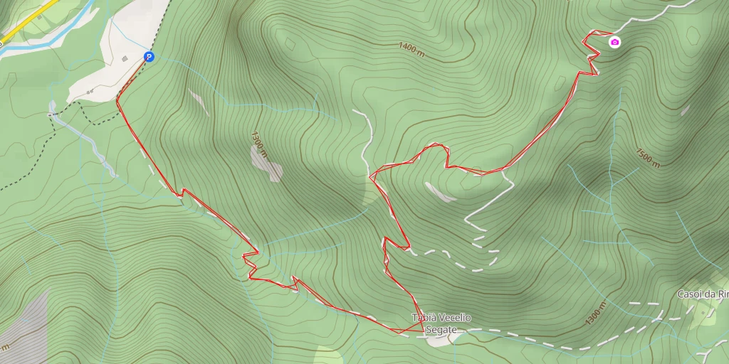 Map of the trail for Piaza Foleto