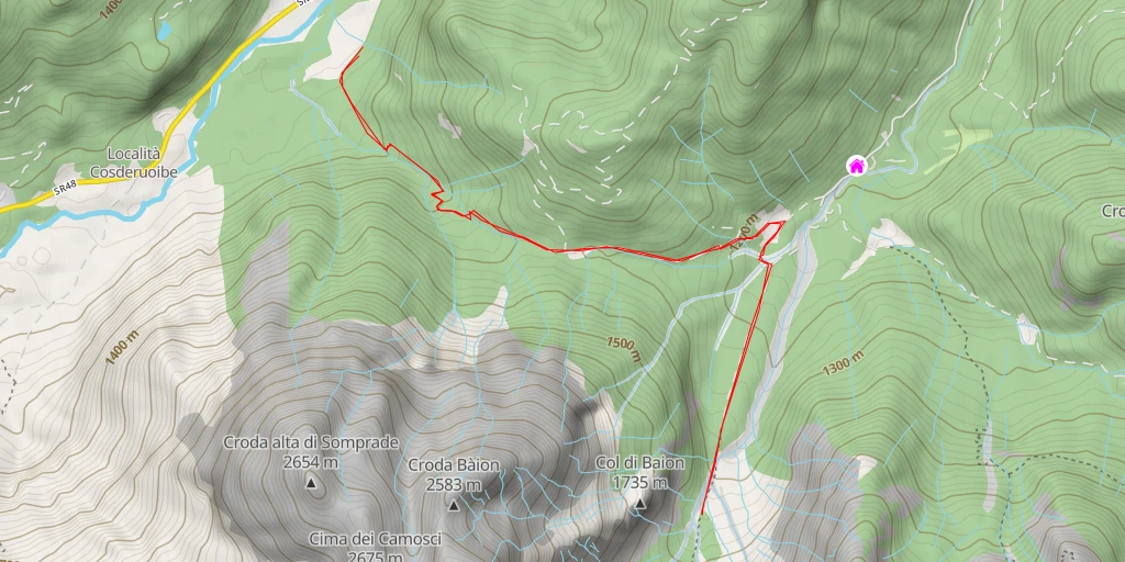 Map of the trail for Col di Baion