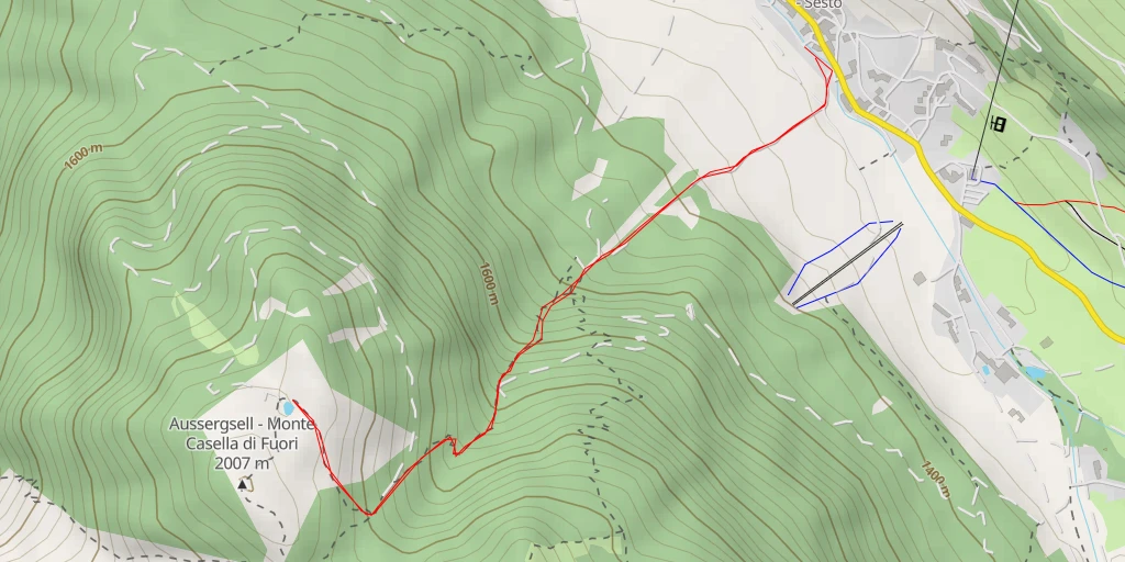 Map of the trail for Innerfeldstraße - Via Campo di Dentro
