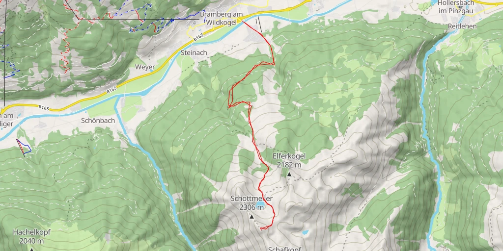 Map of the trail for Breitkopf