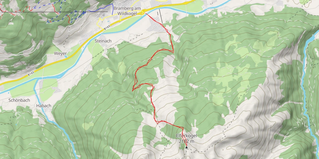 Map of the trail for Elferkogel