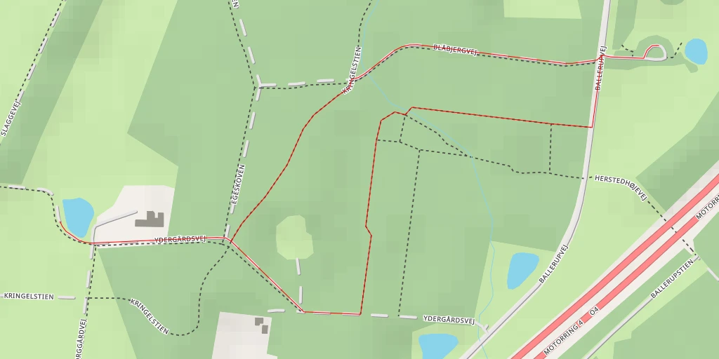 Map of the trail for Lindevej - Lindevej